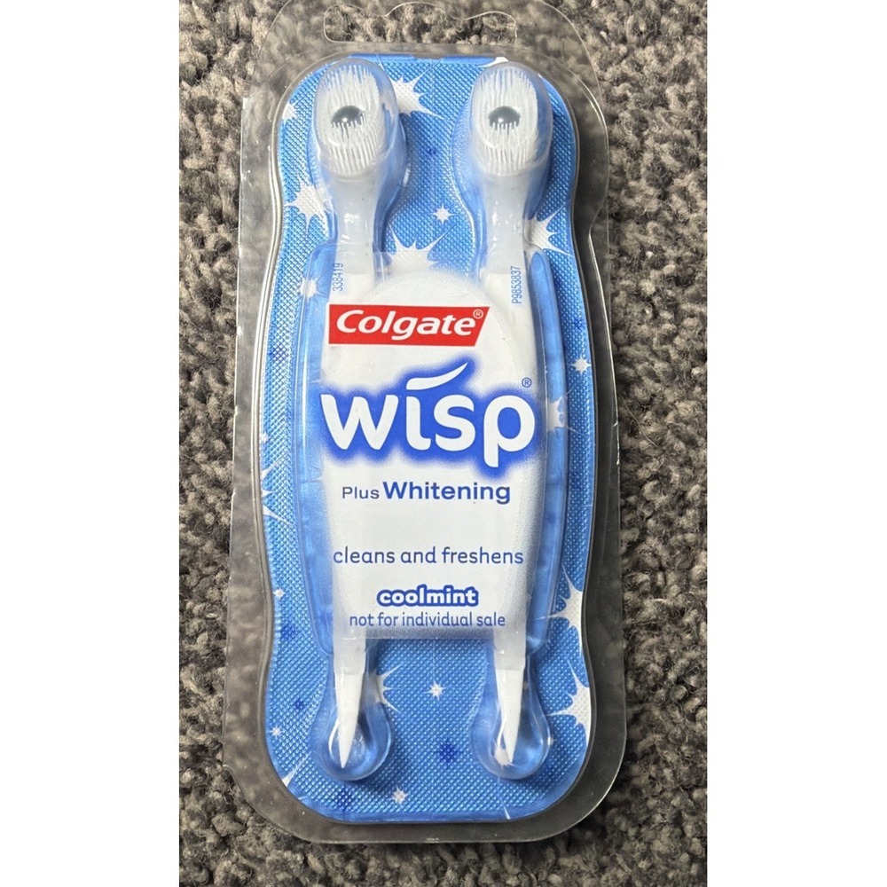 Colgate Wisp Disposable Toothbrushes Plus Whitening 1 Package Coolmint 4 Brushes